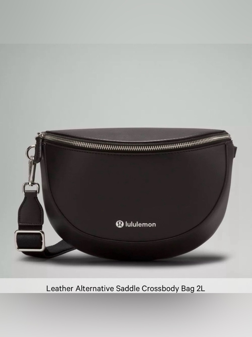 lululemon Black Leather Alternative Saddle Crossbody Bag NWT